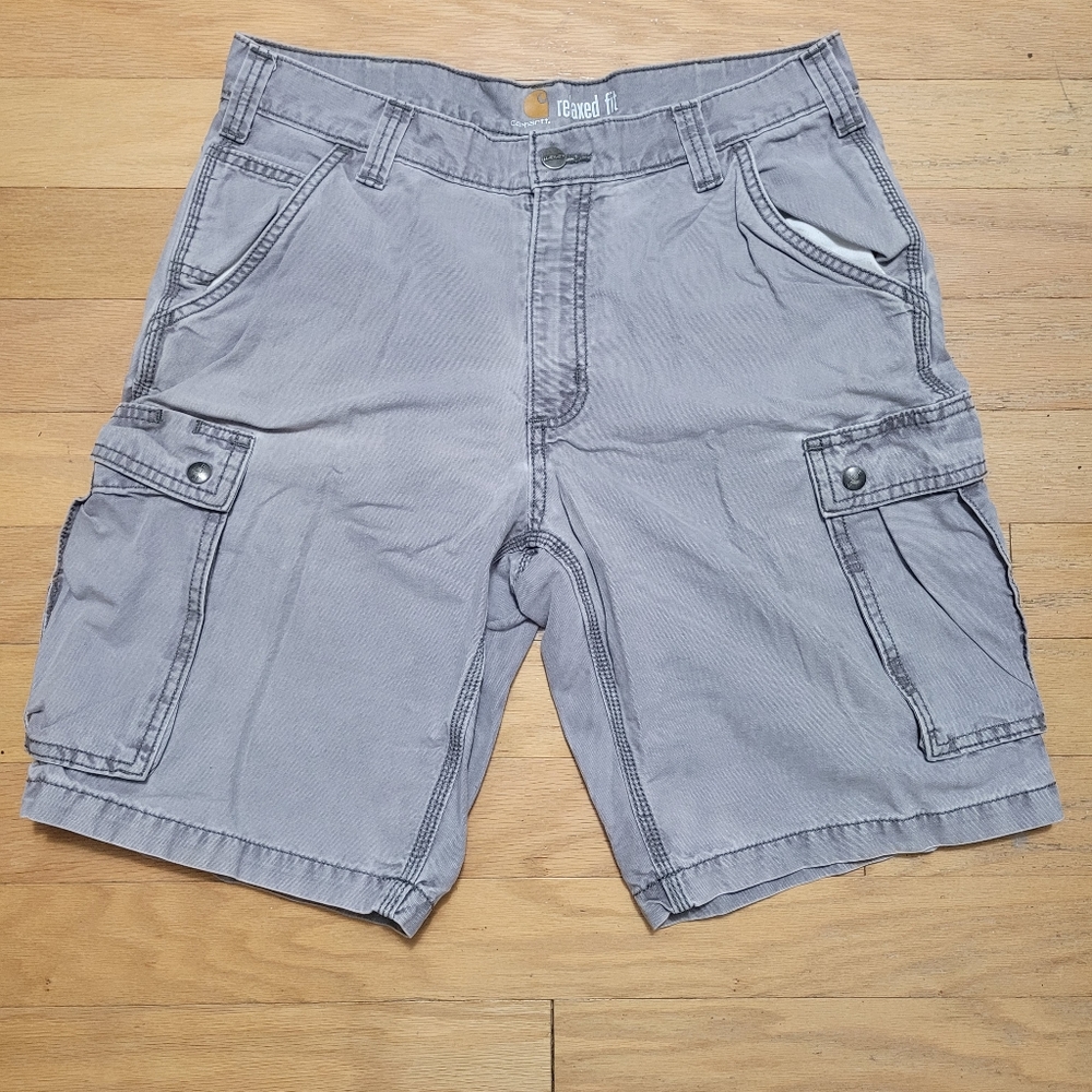 Grey Canvas Carhartt Shorts Size 34